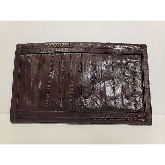 Eel‎ Skin Purse Lot Bright Blue, Violet, Black, Wine Clutch Wallet Bag